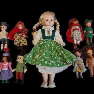 LOT OF 9 MADAME ALEXANDER DOLLS MCDONALDS 5" STORYBOOK~VINTAGE 13" HEIDI 1966